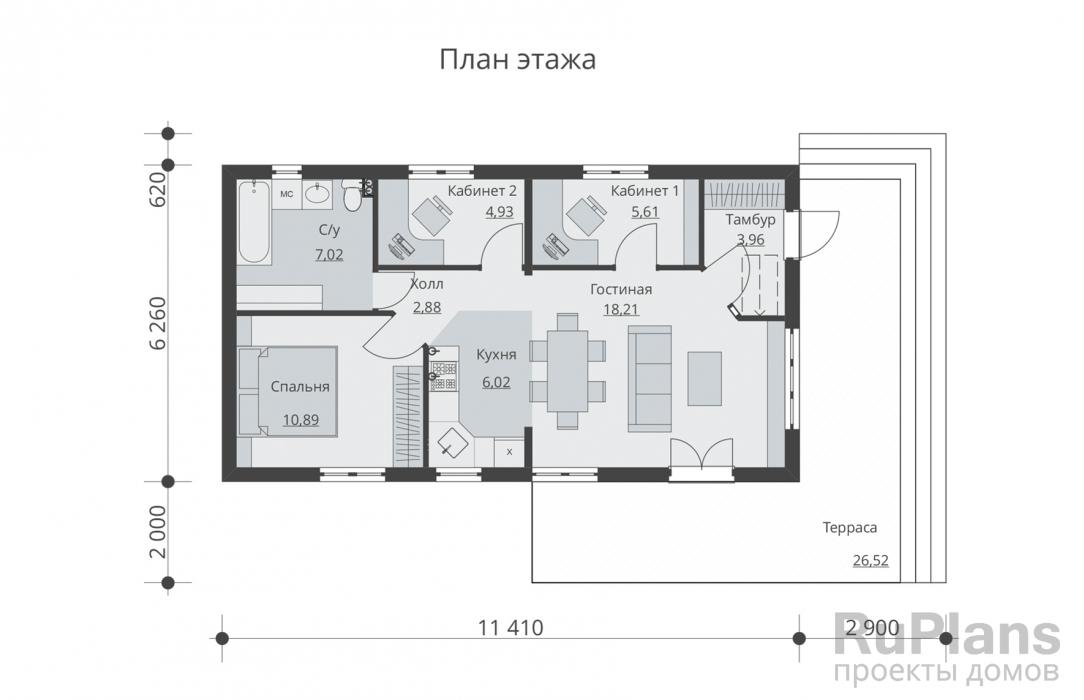 Проект дома 11 6 двухэтажный