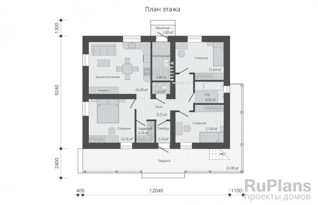 Проекты домов 13х13