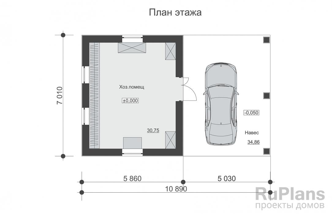 Двускатный гараж 5 на 8 | сэндвич-панель | Тульская область — Гаражи из сэндвич панелей